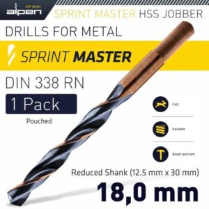 Alpen Drill Bit HSS Sprint Master Reduced Shank